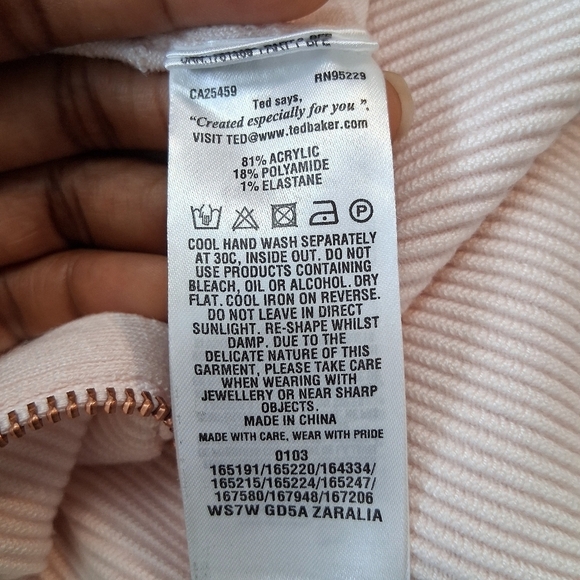 Ted Baker Jacquard Cut Out Baby Pink Skater Dress Size 4 U.S 8 - Picture 9 of 14